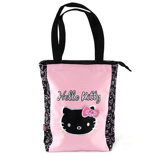 Hello Kitty Nákupní taška Hello Kitty černo/růžová, s motivem Hello Kitty