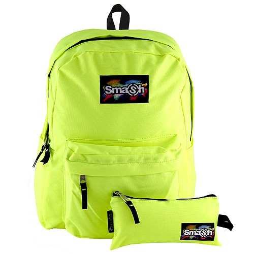 Smash Studentský batoh Smash neonový žlutý