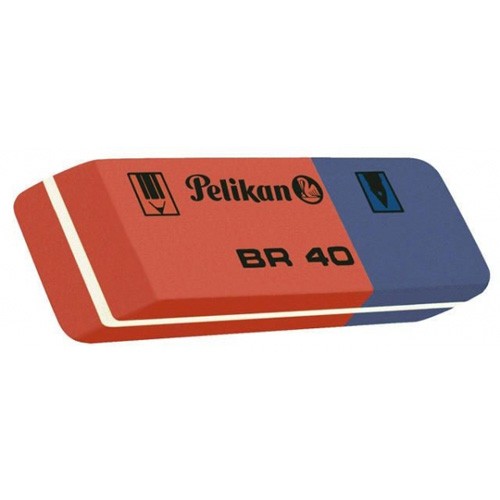 Pelikan Kombinovaná pryž Pelikan BR 40, na grafitové tužky a inkoust, červeno-modrá
