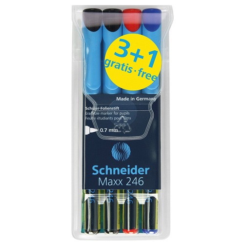 Schneider Popisovače 3+1 Schneider Maxx 246, 3+1, 0.7 mm