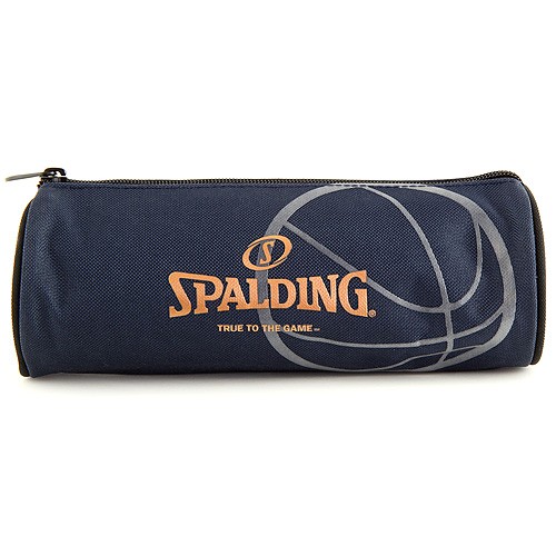 Spalding Školní penál Spalding kulatý, tmavě modrý
