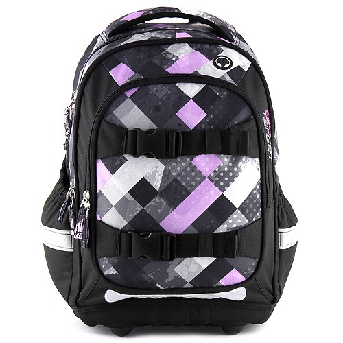 Target Školní batoh Target fialovo-černé kostky