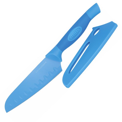 Stellar Nůž Santoku Stellar Colourtone, čepel nerezová, 14 cm, modrý