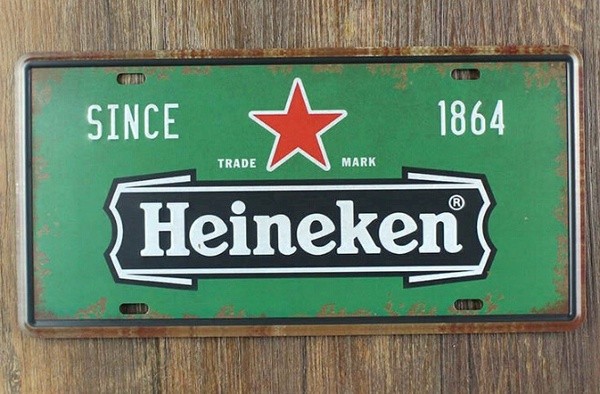 Retro Plechová cedule Heineken Since 1864