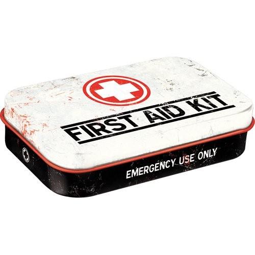 Nostalgic Art Retro mint box big First Aid - bílá krabička