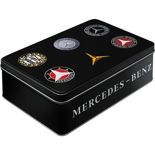 Nostalgic Art Plechová dóza Mercedes-Benz Logo Evolution