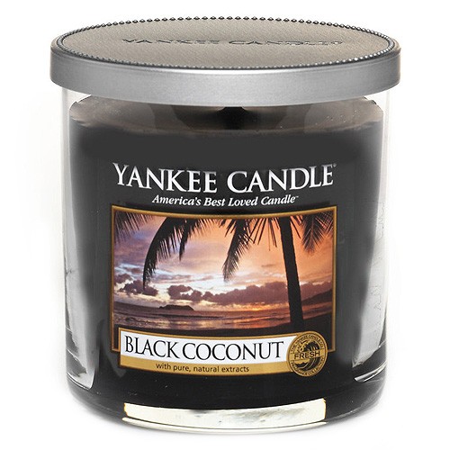 Yankee candle Svíčka ve skleněném válci Černý kokos, 198 g