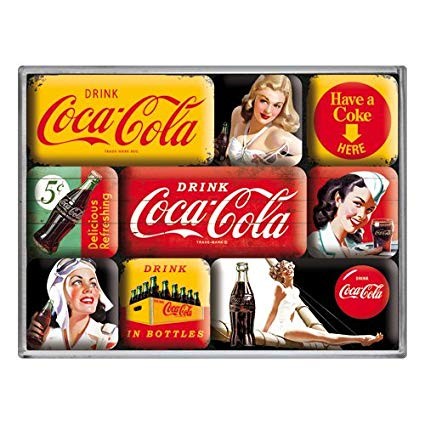 Nostalgic Art Sada magnetů Coca Cola Small steel