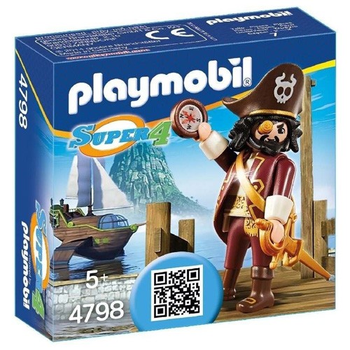 Playmobil Pirát Sharkbeard Playmobil panáček s doplňky, 7 dílků