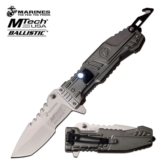 MTech U.S. MARINES BY MTECH USA M-A1056GY SPRING ASSISTED KNIFE