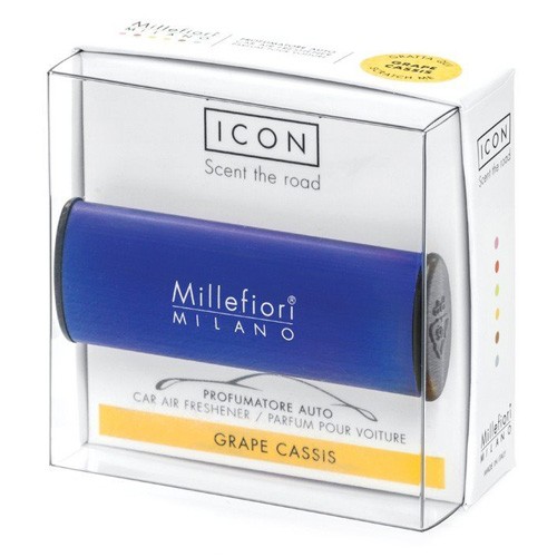 Millefiori Icon Vůně do auta Grape Cassis, modrá Classic