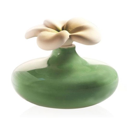 Millefiori Milano Keramický difuzér Lovely, květina malá, zelený