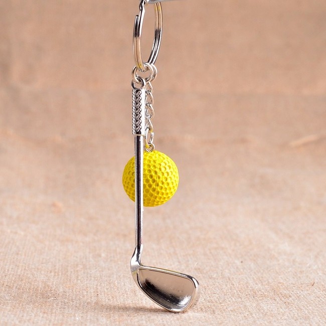Přívěsek na klíče Golf žlutý
