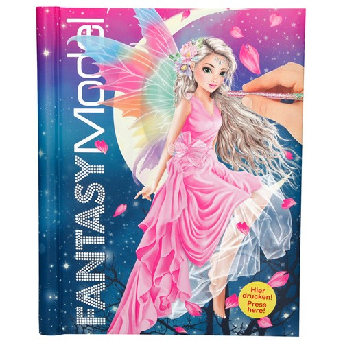 Fantasy Model Omalovánky, kreativní sada Fantasy Model Víla s křídly, se samolepkami, kniha se zvukem a světly