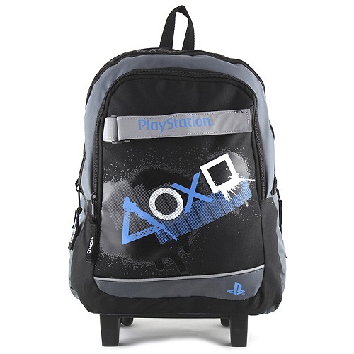 Target Školní batoh trolley PlayStation Bílé/modré symboly