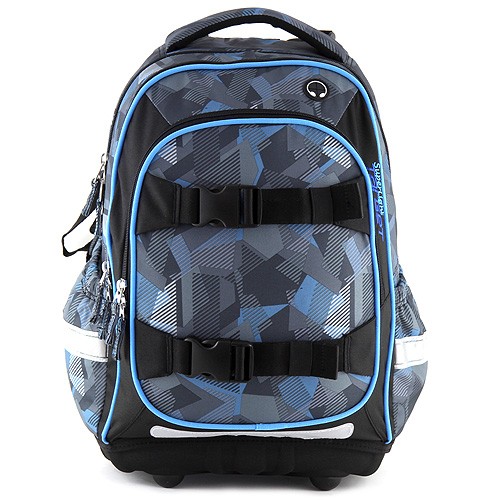 Target Školní batoh Target šedo-modré kostky