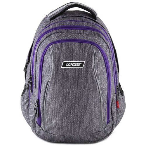 Target Školní batoh 2v1 Target Šedý s fialovými zipy