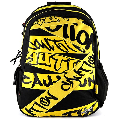 Sprayground Studentský batoh Spray Ground motiv grafity, černo-žlutý