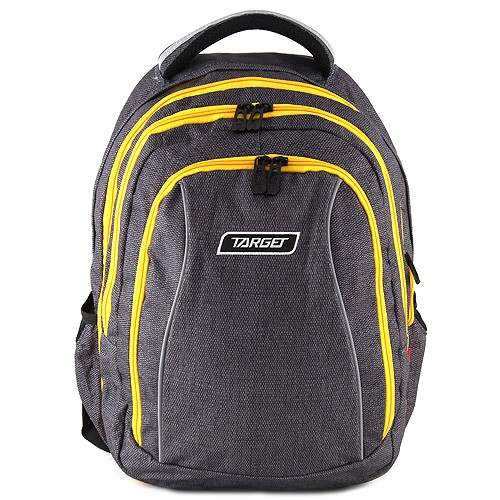 Target Školní batoh 2v1 Target Šedý se žlutými zipy