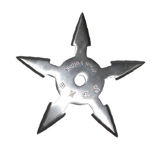 Vrhací hvězdice "Silver 5" pěticípá (Chladné zbraně) + pouzdro ZDARMA
