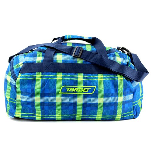 Target Cestovní taška Target Kostkovaná, modro-zelená