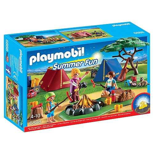 Playmobil Stanový tábor s táborákem Playmobil Prázdniny, 34 dílků