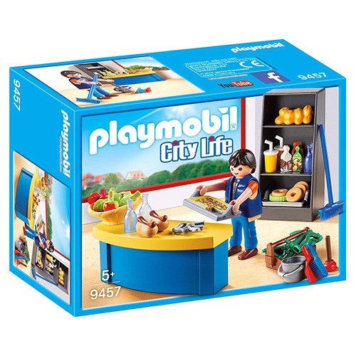 Playmobil Školník a stánek s občerstvením Playmobil Život ve městě, 40 dílků