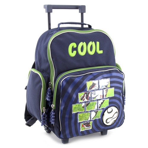 Cool Školní batoh trolley Cool fotbal-zelený
