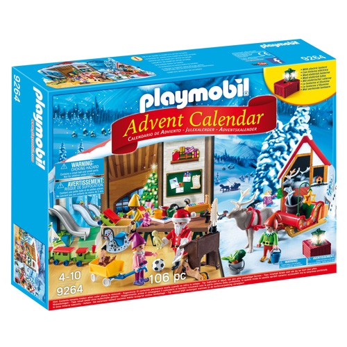 Playmobil Adventní kalendář Playmobil Santa Claus a jeho dílna, 106 dílků