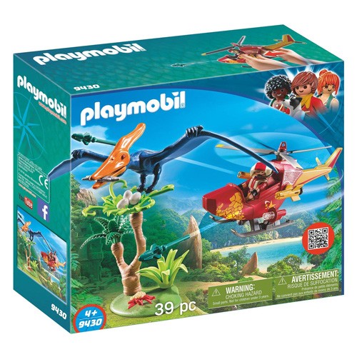 Playmobil Helikoptéra s Pterodactylem Playmobil Dinosauři, 39 dílků