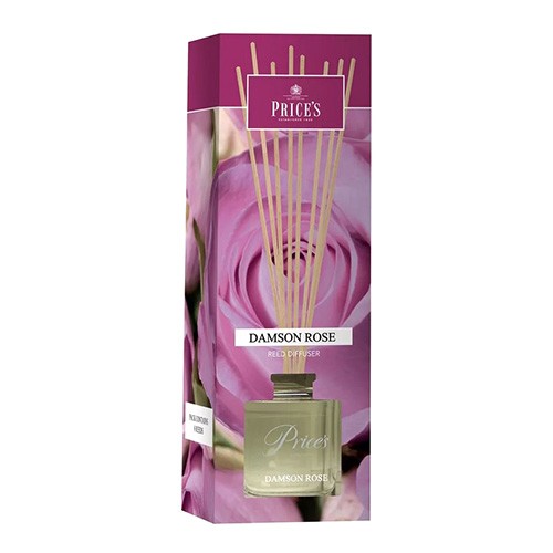 Price\'s Candles Price's Candles Reed diffuser in squared bottle - 100 ml Damson Rose