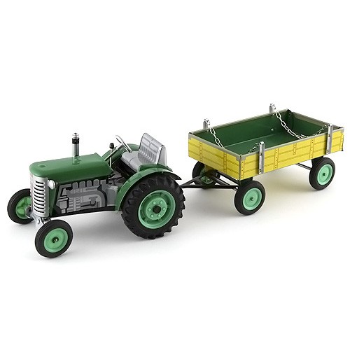 Kovap Traktor s valníkem Kovap plechový s plastovými disky, zelený
