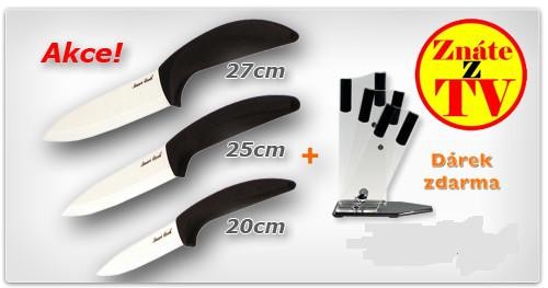 Smart Cook Keramické nože sada 3 ks + stojan zdarma